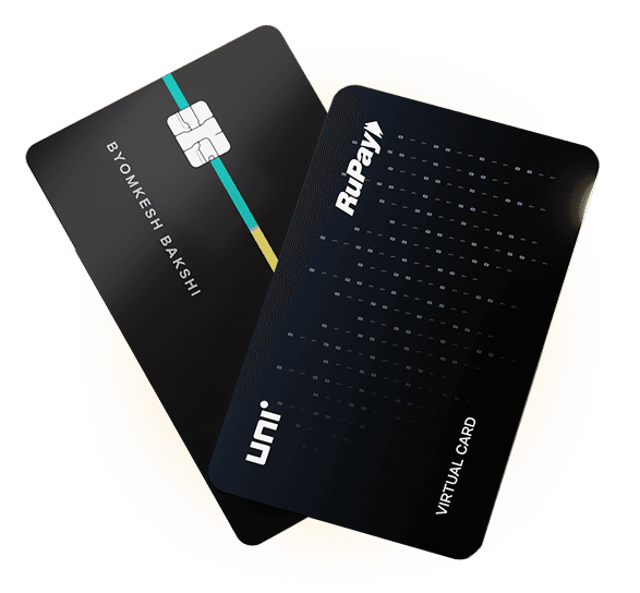 The UNI GoldX credit card behind its RuPay virtual card